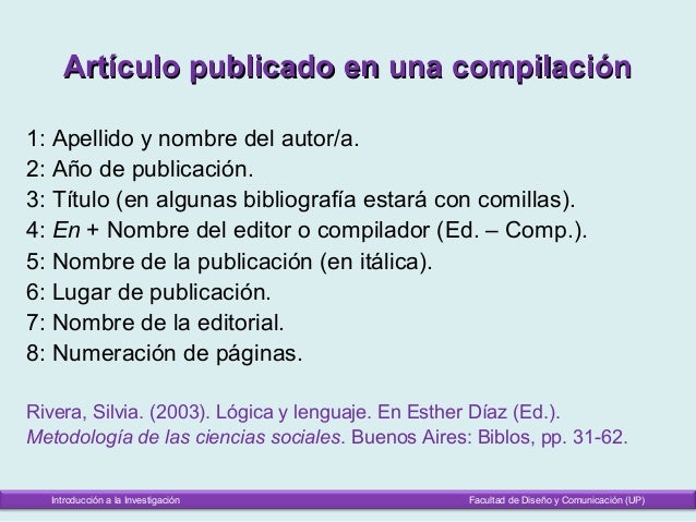citas indirectas de una pagina web
